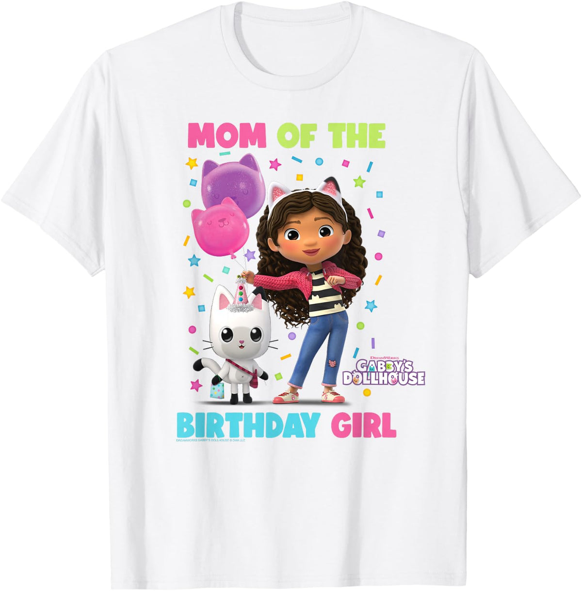 DreamWorks Gabby's Dollhouse Mom of The Birthday Girl T-Shirt