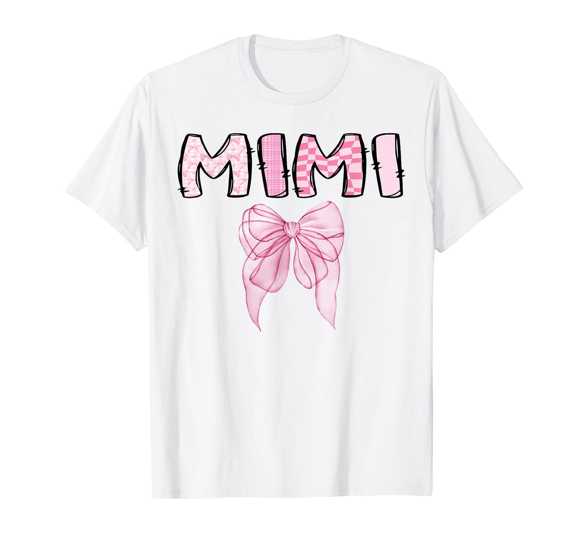 Mimi Birthday Girl Matching Coquette Pink Bow T-Shirt