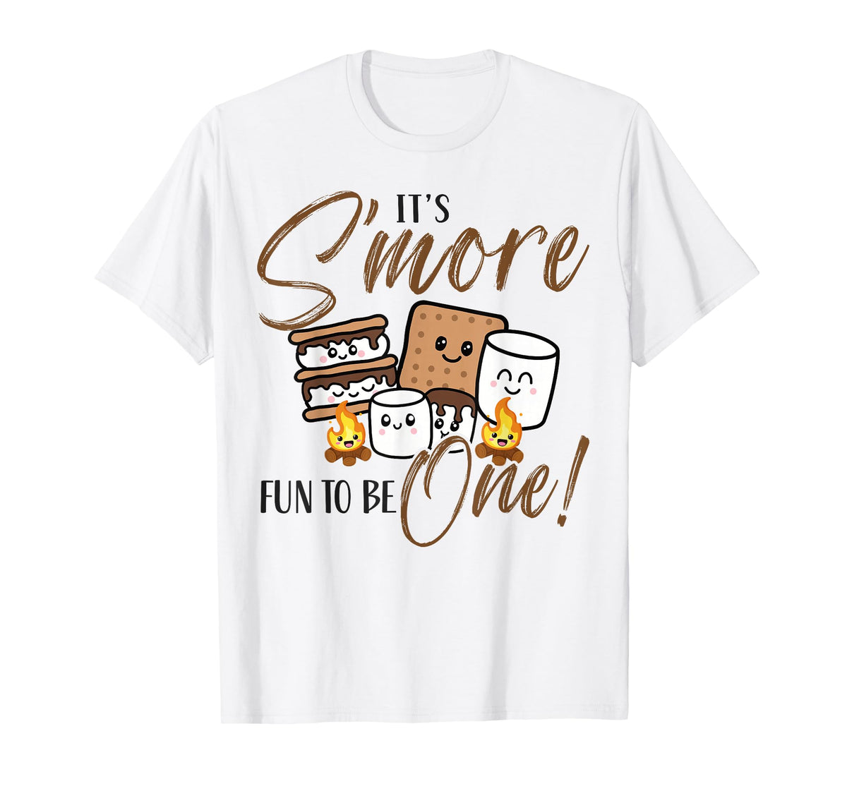 Birthday Campfire Marshmallow It's S'more Fun To Be 1st One T-Shirt