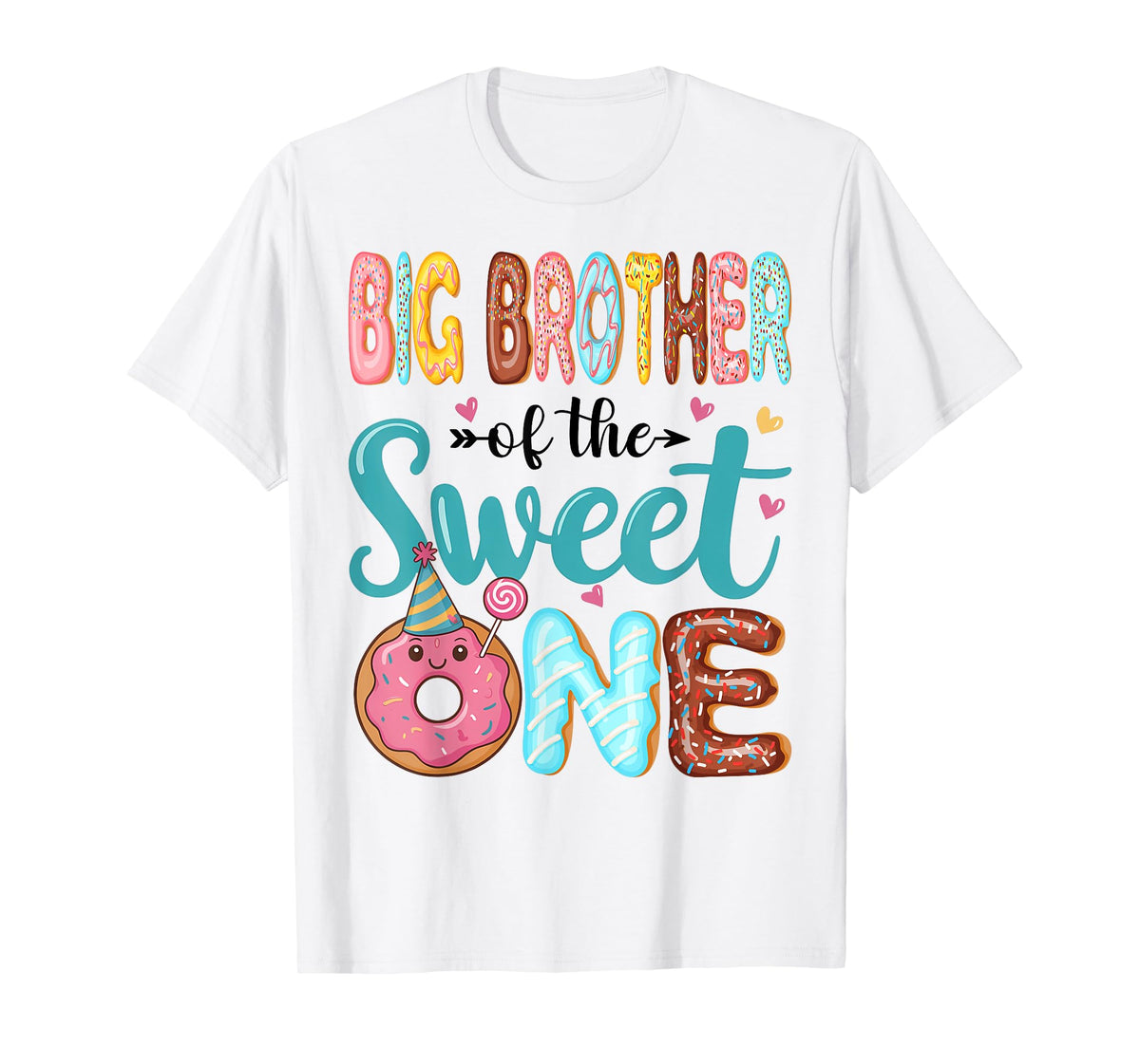 Big Brother Of The Sweet One 1st Birthday Girl Donut Party T-Shirt
