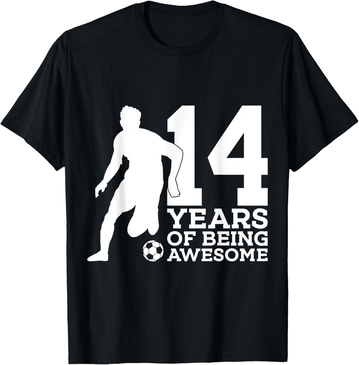 14 Years of Being Awesome Soccer 14th Birthday T-Shirt