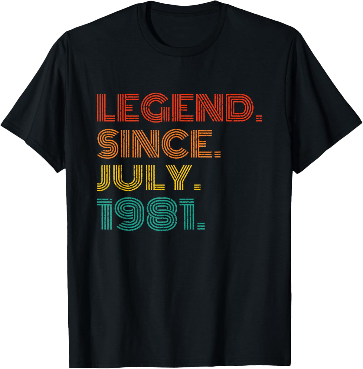 Legend Since July 1981 Birth Of Birthday Idea 1981 Vintage T-Shirt