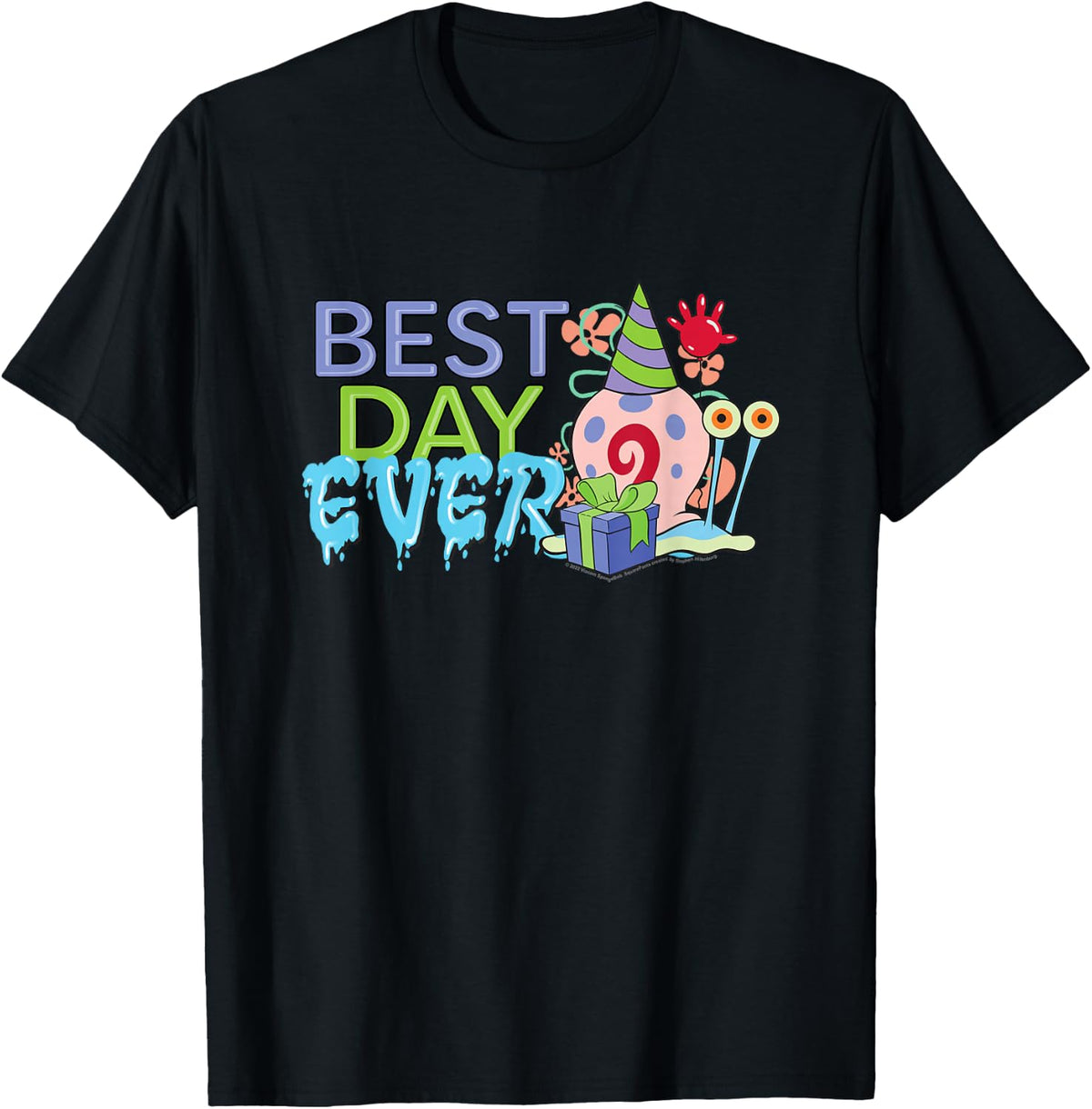 Spongebob Squarepants Best Day Ever Gary Birthday T-Shirt