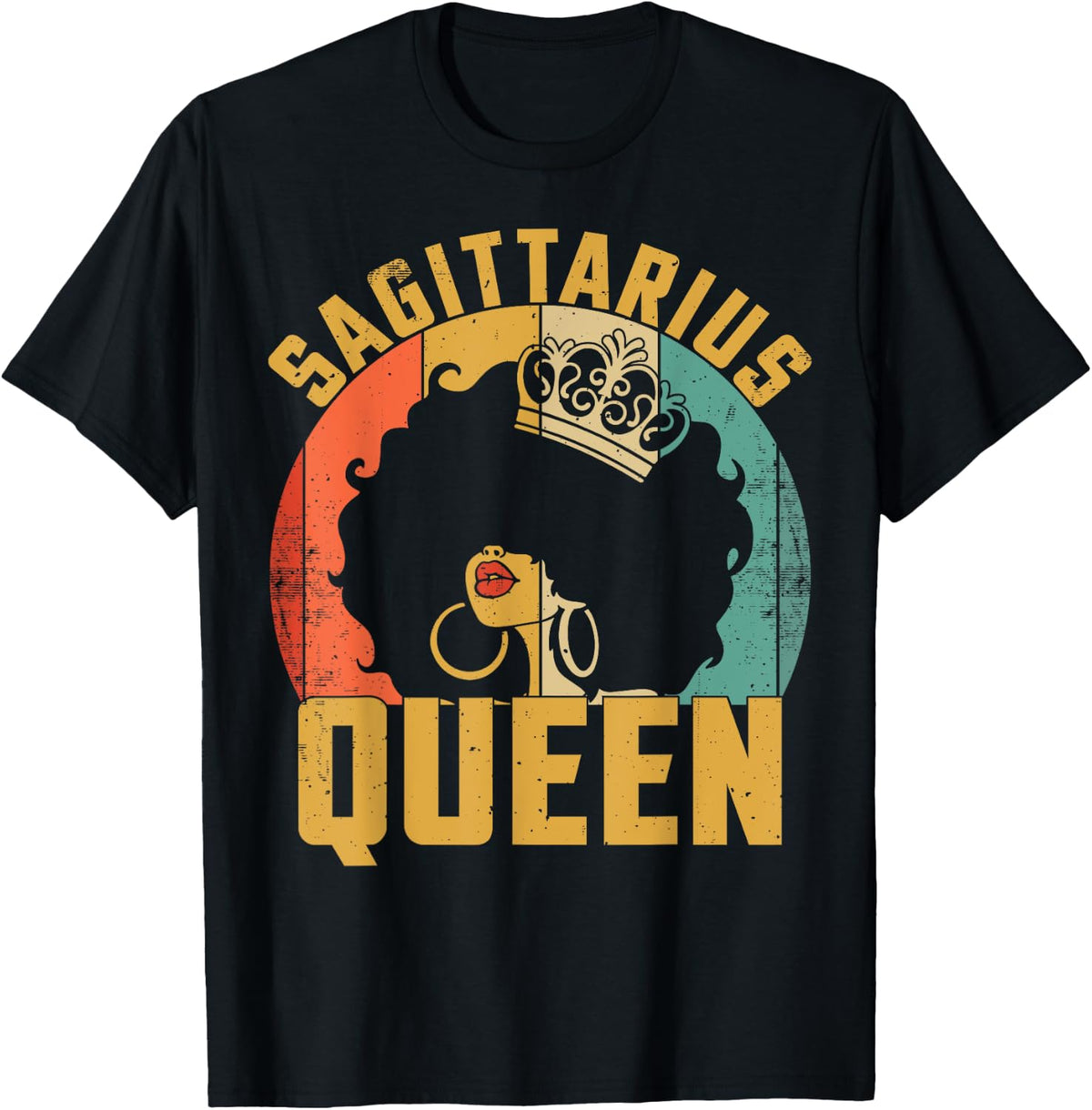 Birthday Afro Sagittarius Queen African American Black Women T-Shirt