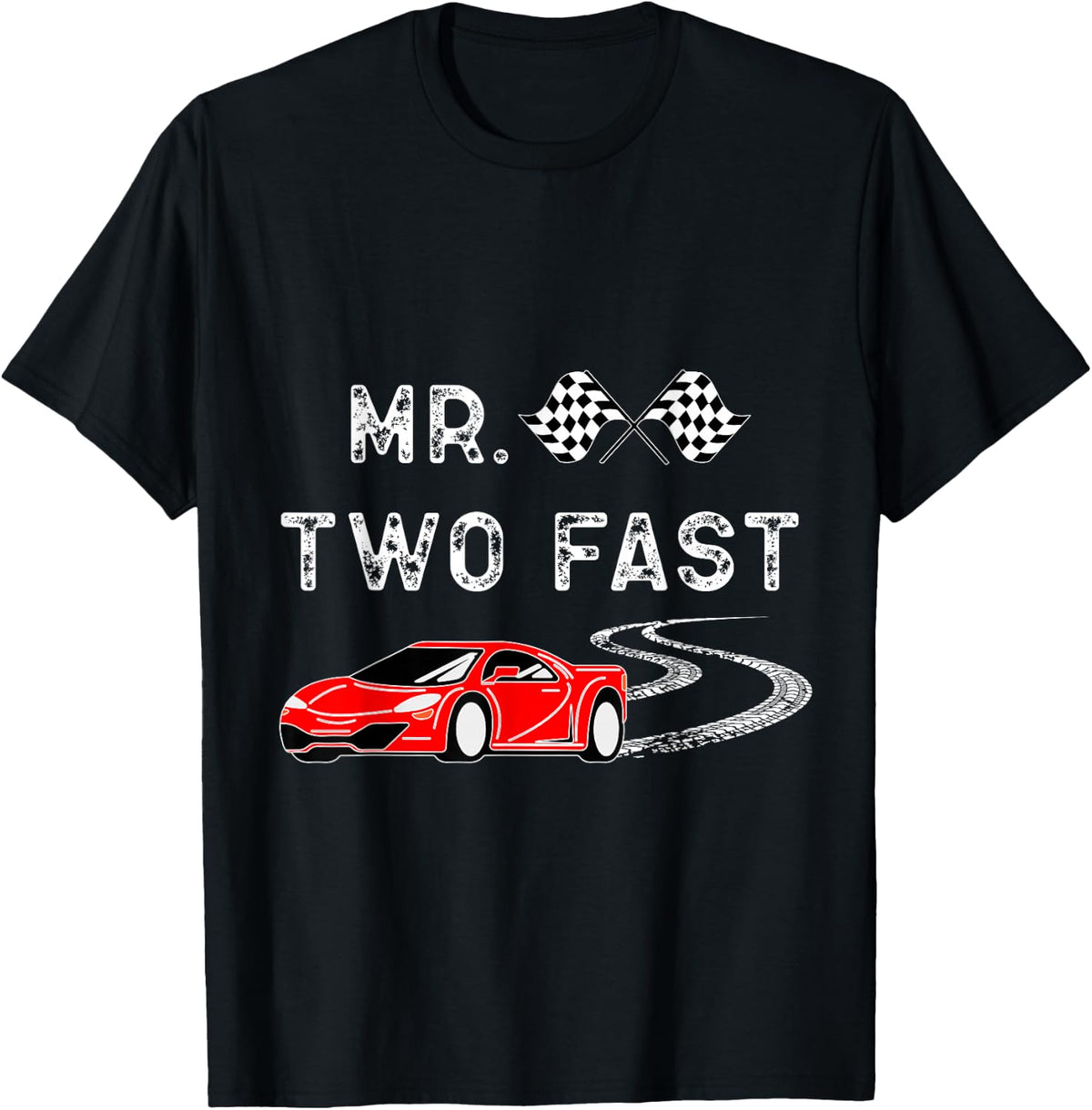 Boy Second Birthday Racer Mr. Two Fast 2nd Race Car Bday T-Shirt