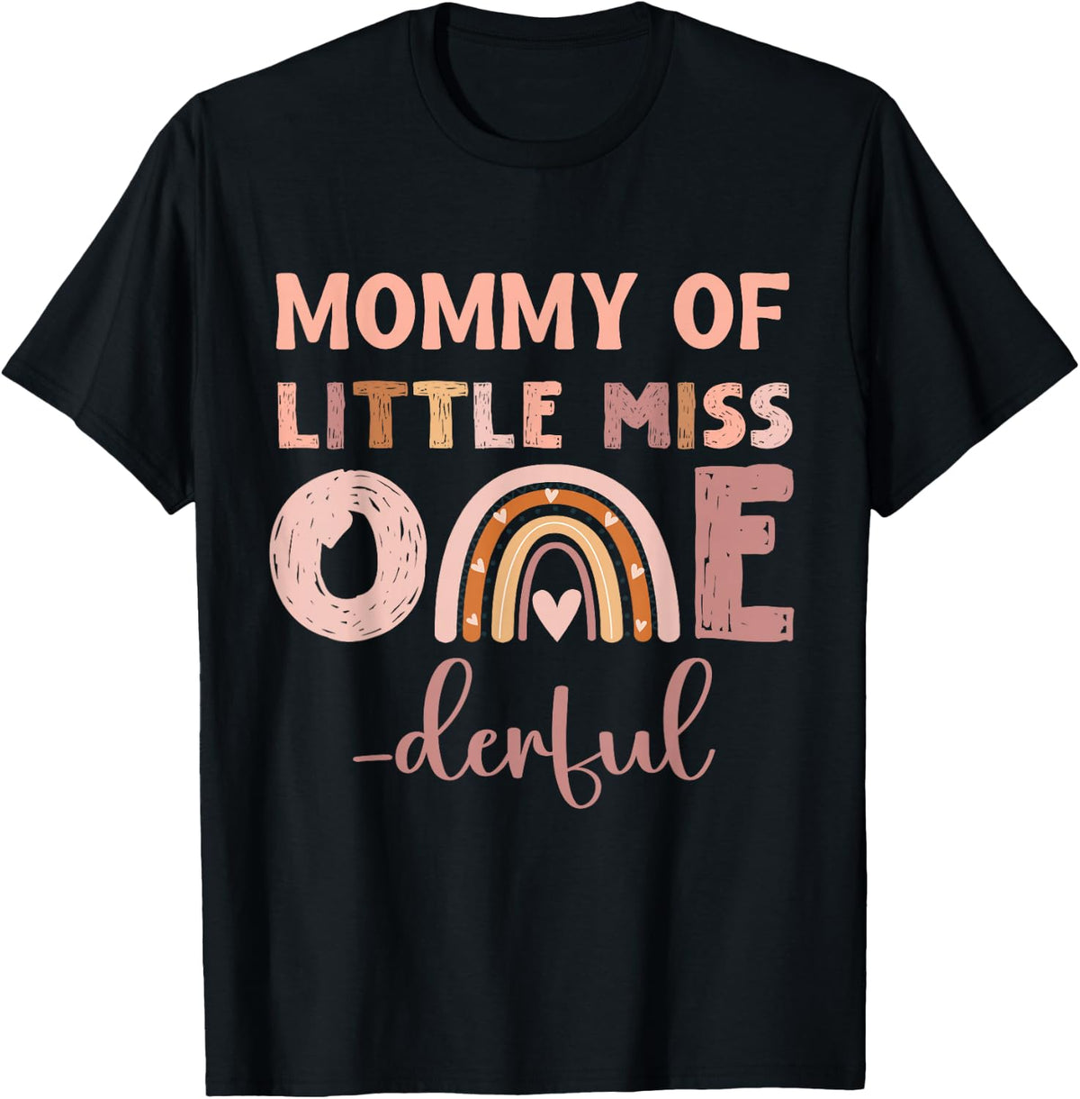 Boho Mommy of Miss Onederful 1st Birthday Girl Cute Small T-Shirt