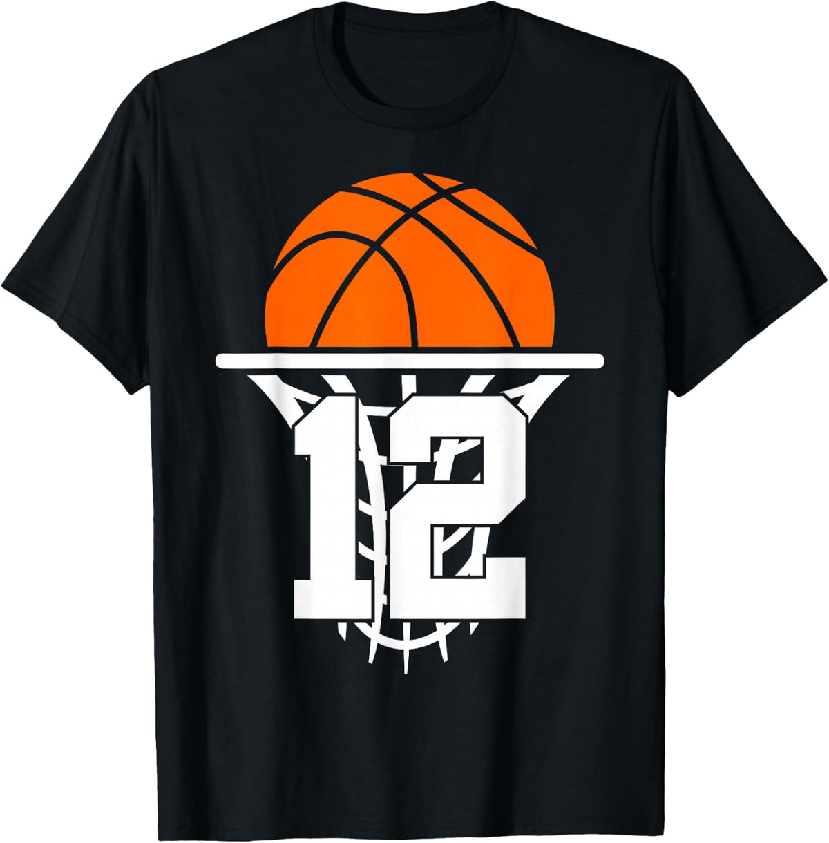 12 Years Basketball 12th Birthday T-Shirt