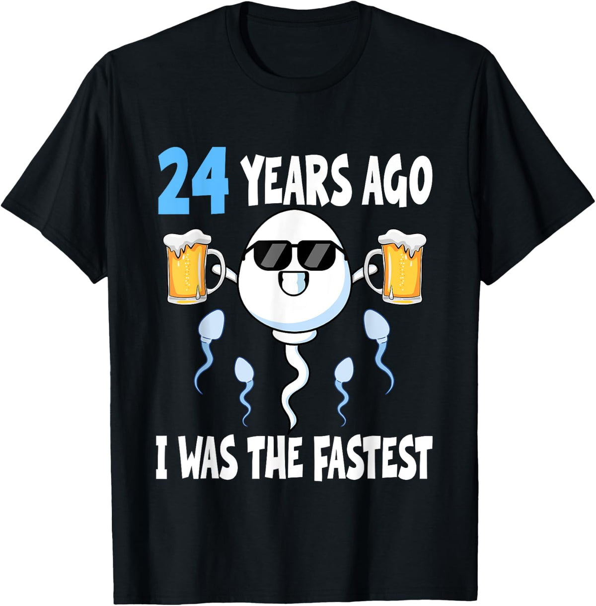 24 Years Ago I Was The Fastest - Birthday Decorations Party T-Shirt