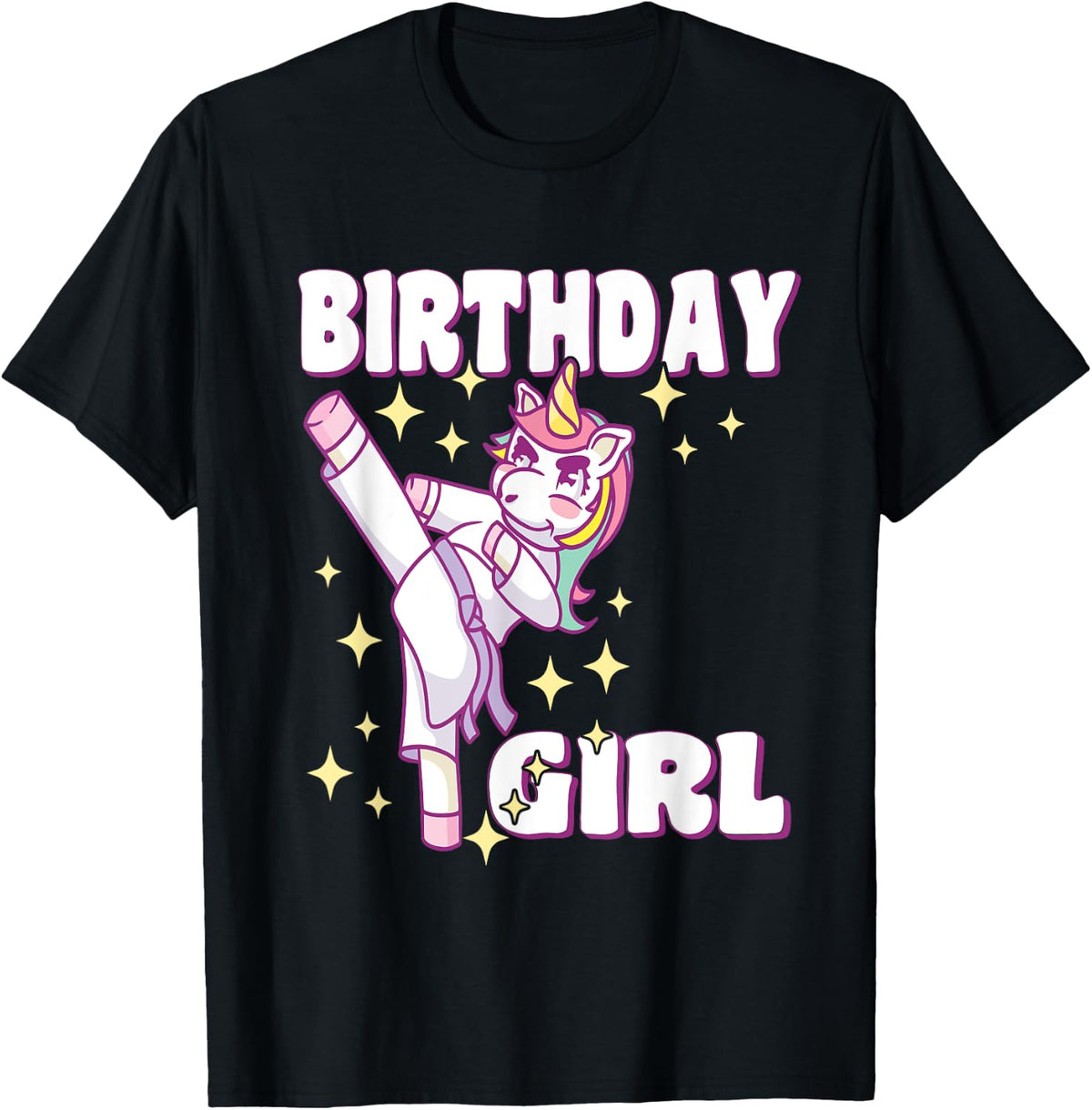 Birthday Karate Unicorn Girl T-Shirt