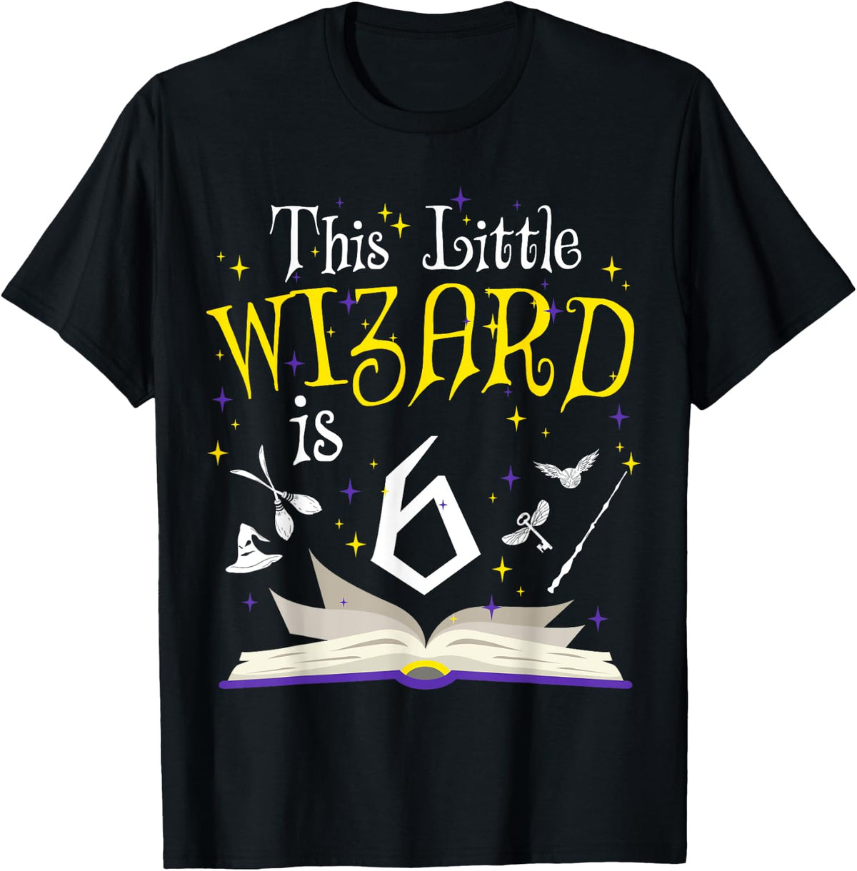 6th B-Day Magic Wizard 6 Year Old Birthday Matching Family T-Shirt