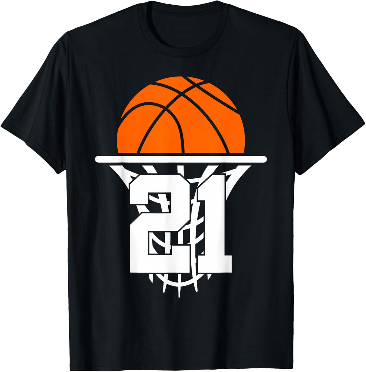 21 Years Basketball 21st Birthday T-Shirt