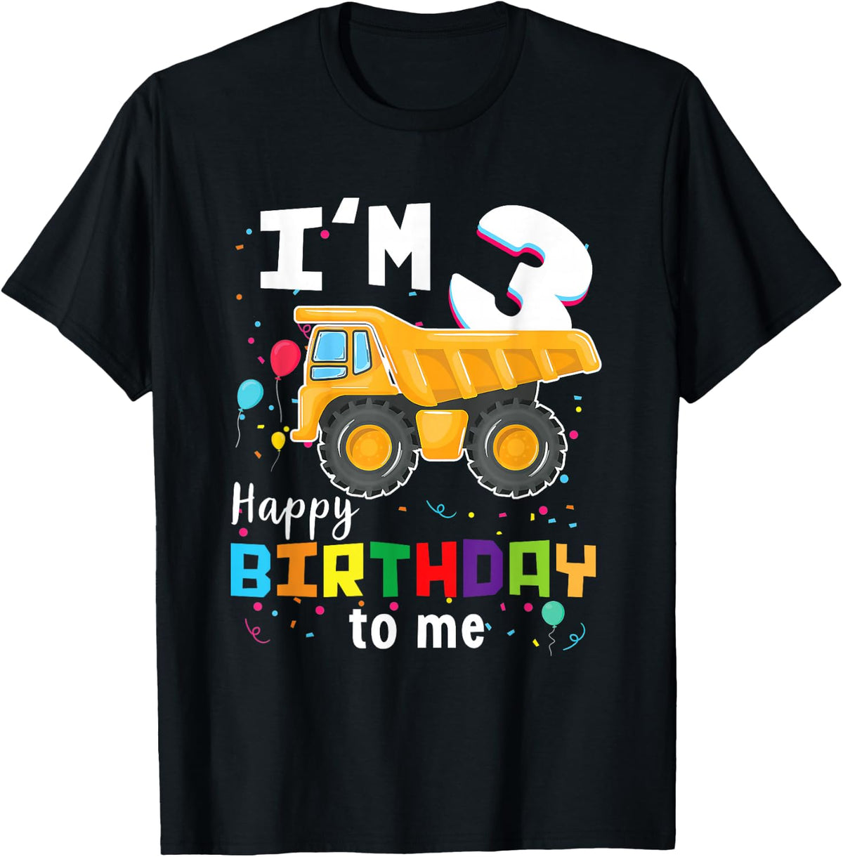 3rd Birthday Construction Birthday Shirt Boy 3 Dump Truck T-Shirt