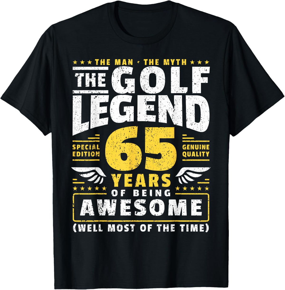 65th Birthday Golf Player 65 Years Old Golfer T-Shirt