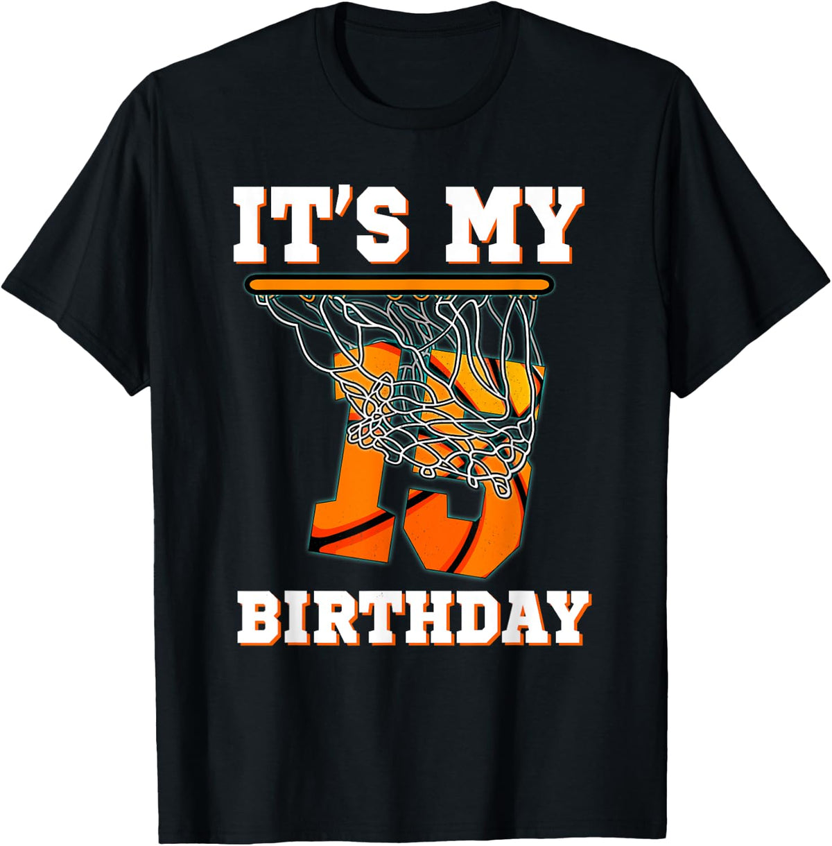 It's My 15th Birthday Basketball Boy Party 15 Years Old T-Shirt