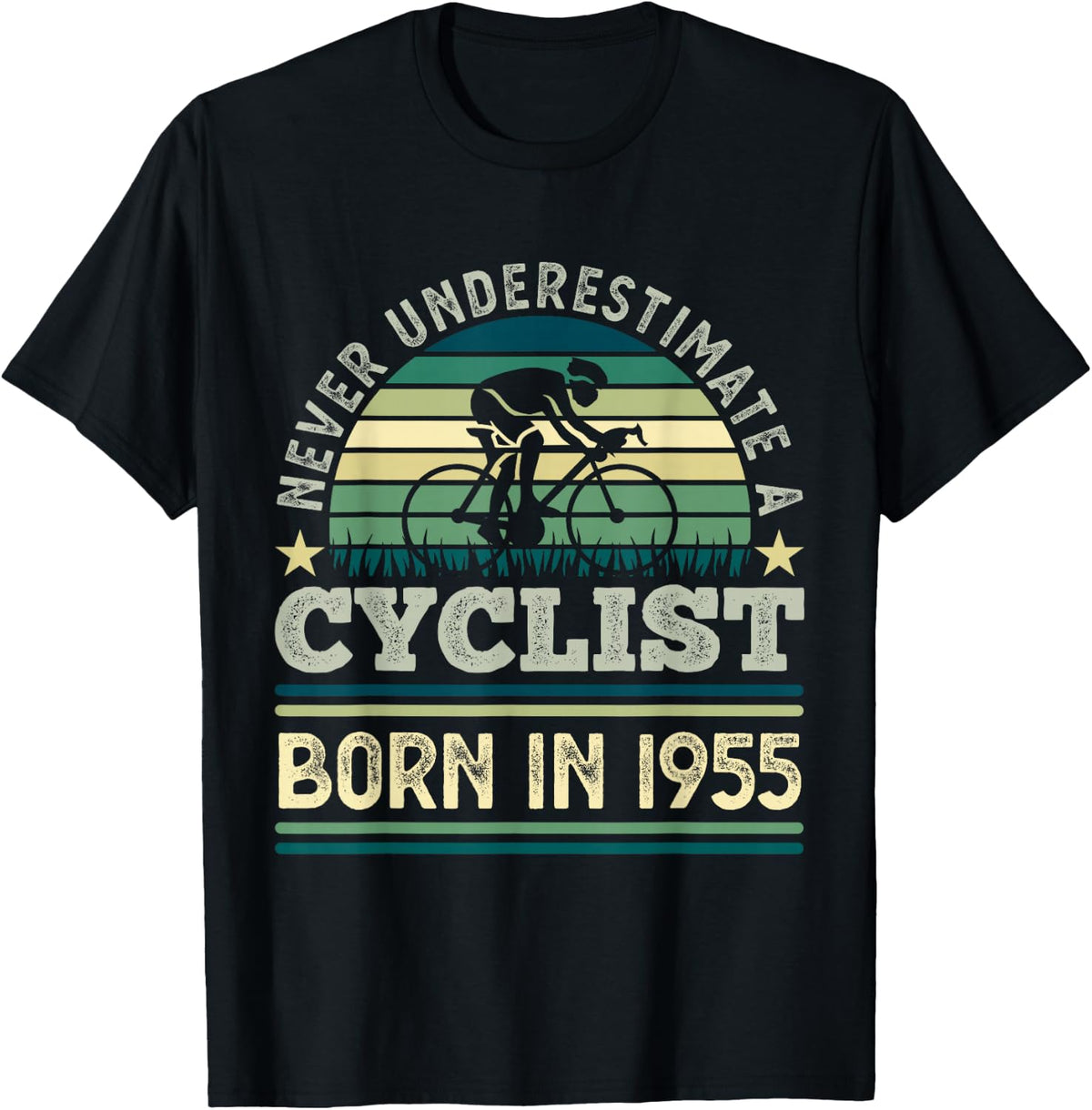 Cyclist born in 1955 70th Birthday Cycling Bicycle T-Shirt