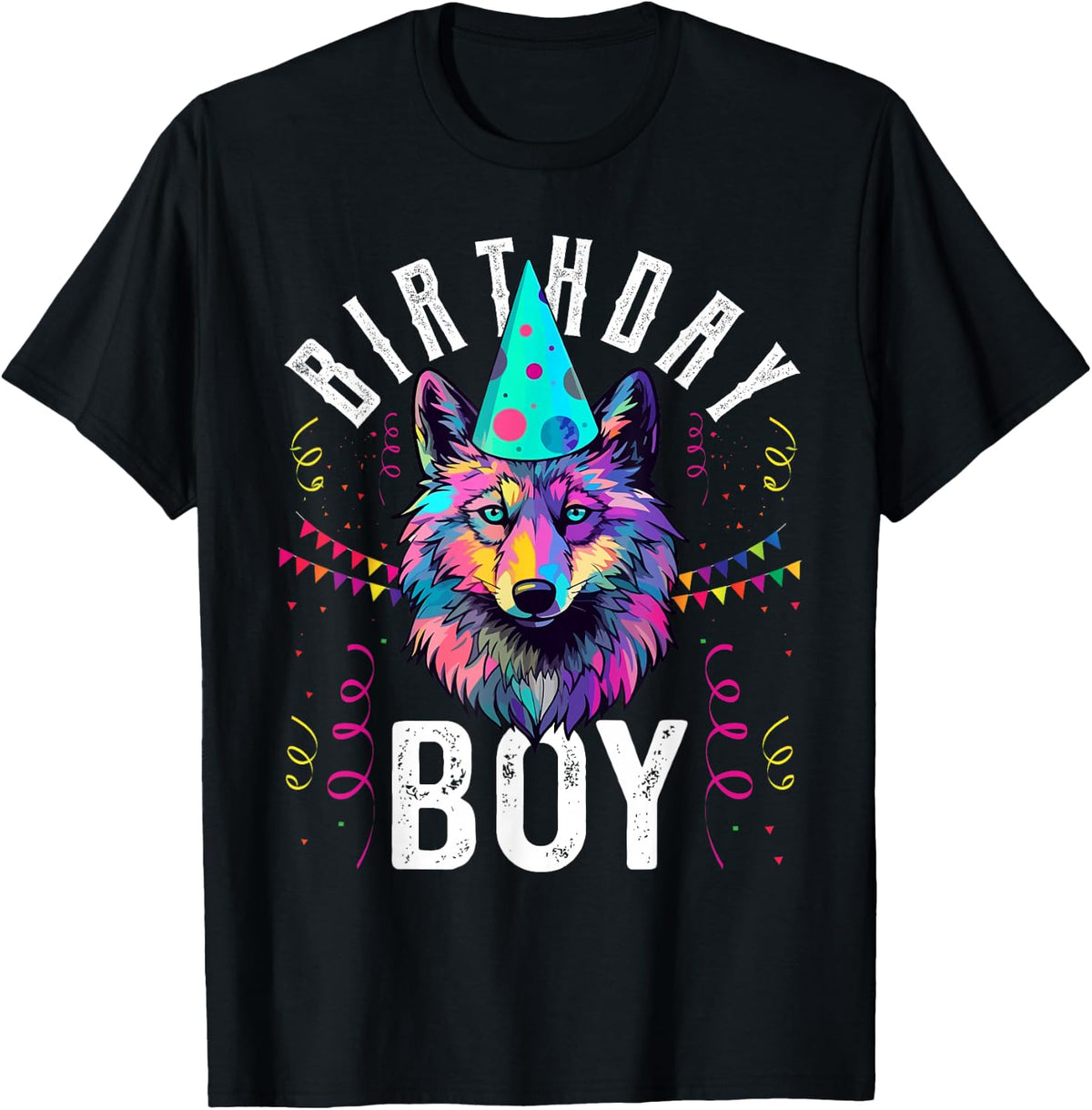 Birthday Boy WOLF Shirt Cute WOLF T Shirt for Birthday Wolve T-Shirt