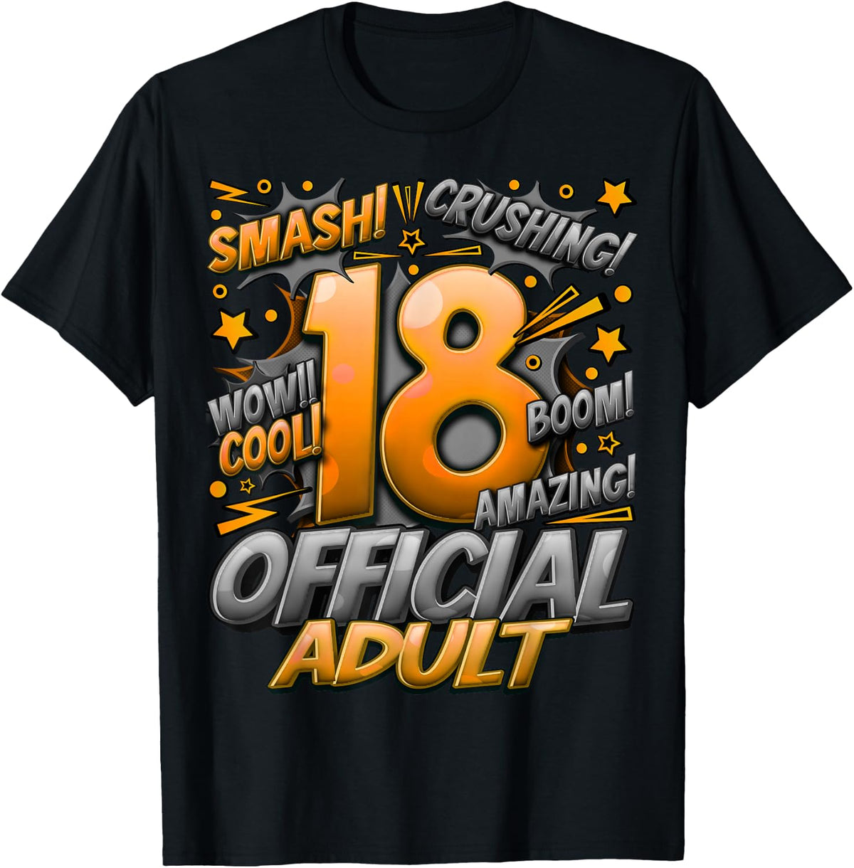 Official Adult 18th Birthday Comic Style Awesome Since 2005 T-Shirt