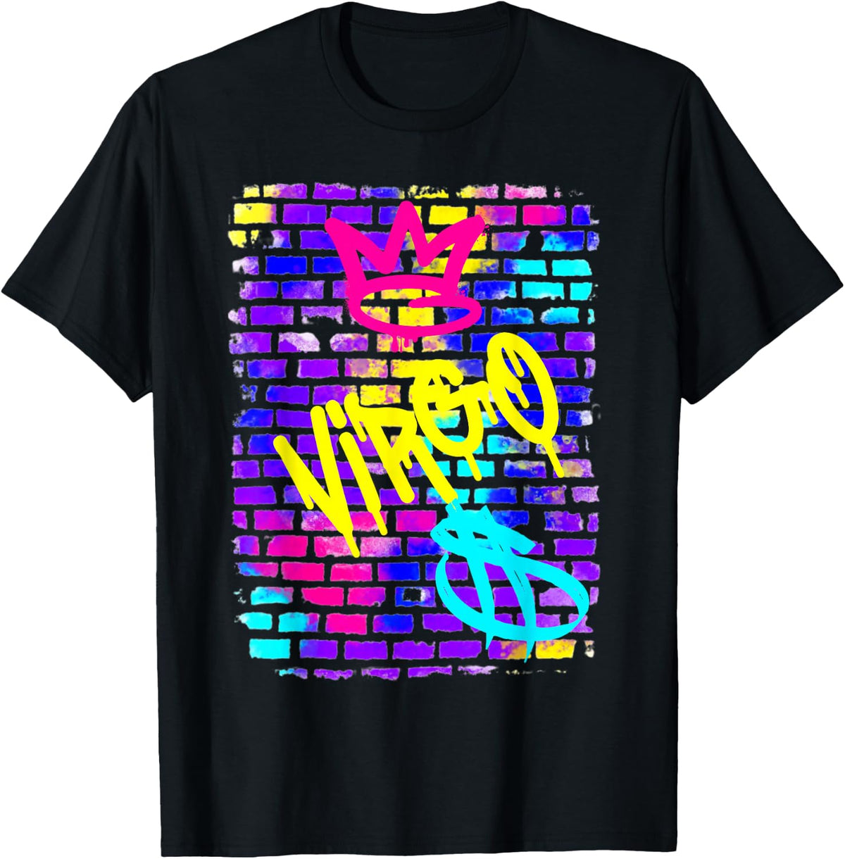 Virgo Birthday Zodiac Retro 90s Graffiti Sign Trendy Rad T-Shirt