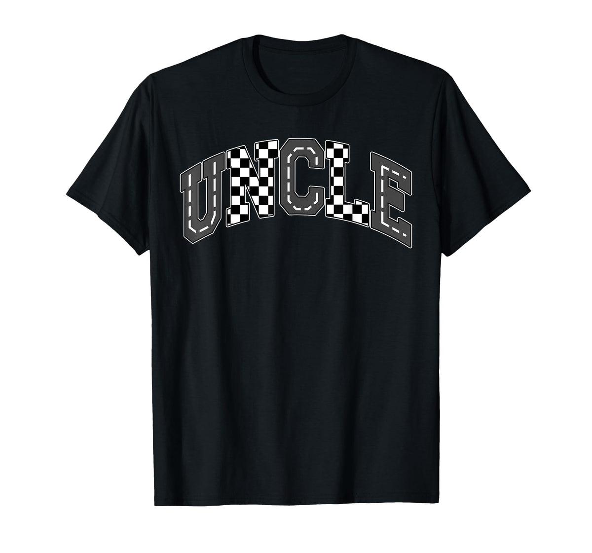 Uncle Racing Race Car Checkered Family Birthday Matching T-Shirt