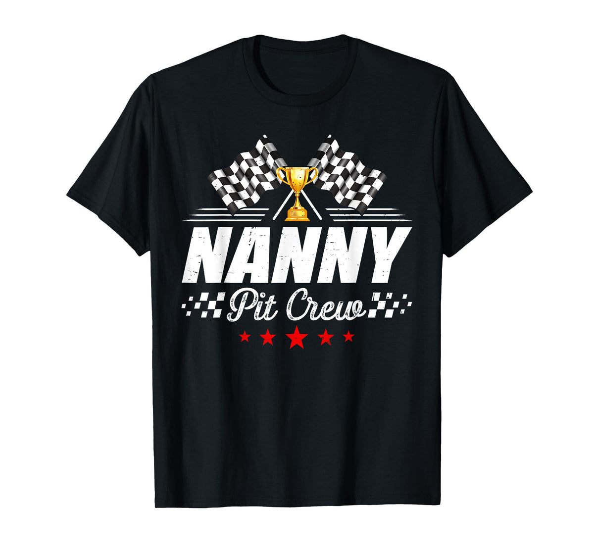 Nanny Pit Crew Race Car Racing Birthday Party Matching T-Shirt