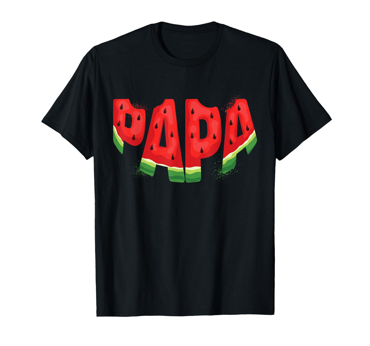 Funny Papa Watermelon Summer Fruit Family Matching Birthday T-Shirt