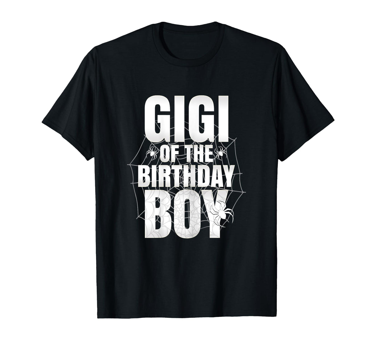 Gigi Of The Birthday Boy Matching Family Spider Web Funny T-Shirt