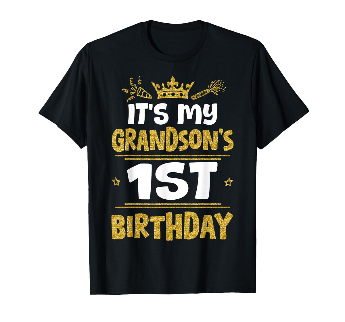 Happy It's My Grandson's 1st Birthday 2024 1 Year Old T-Shirt
