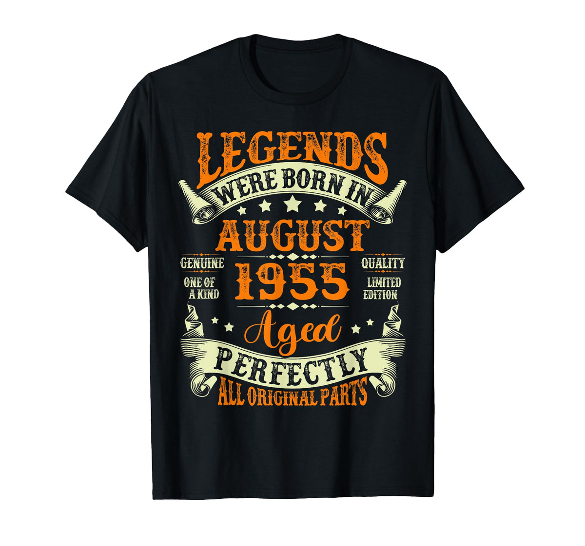 Legends Were Born In August 1955 Vintage 70th Birthday Men T-Shirt