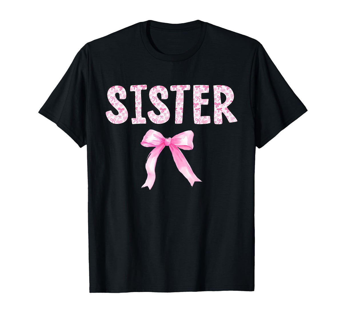 Sister Birthday Squad Matching Coquette Bow Family Party T-Shirt