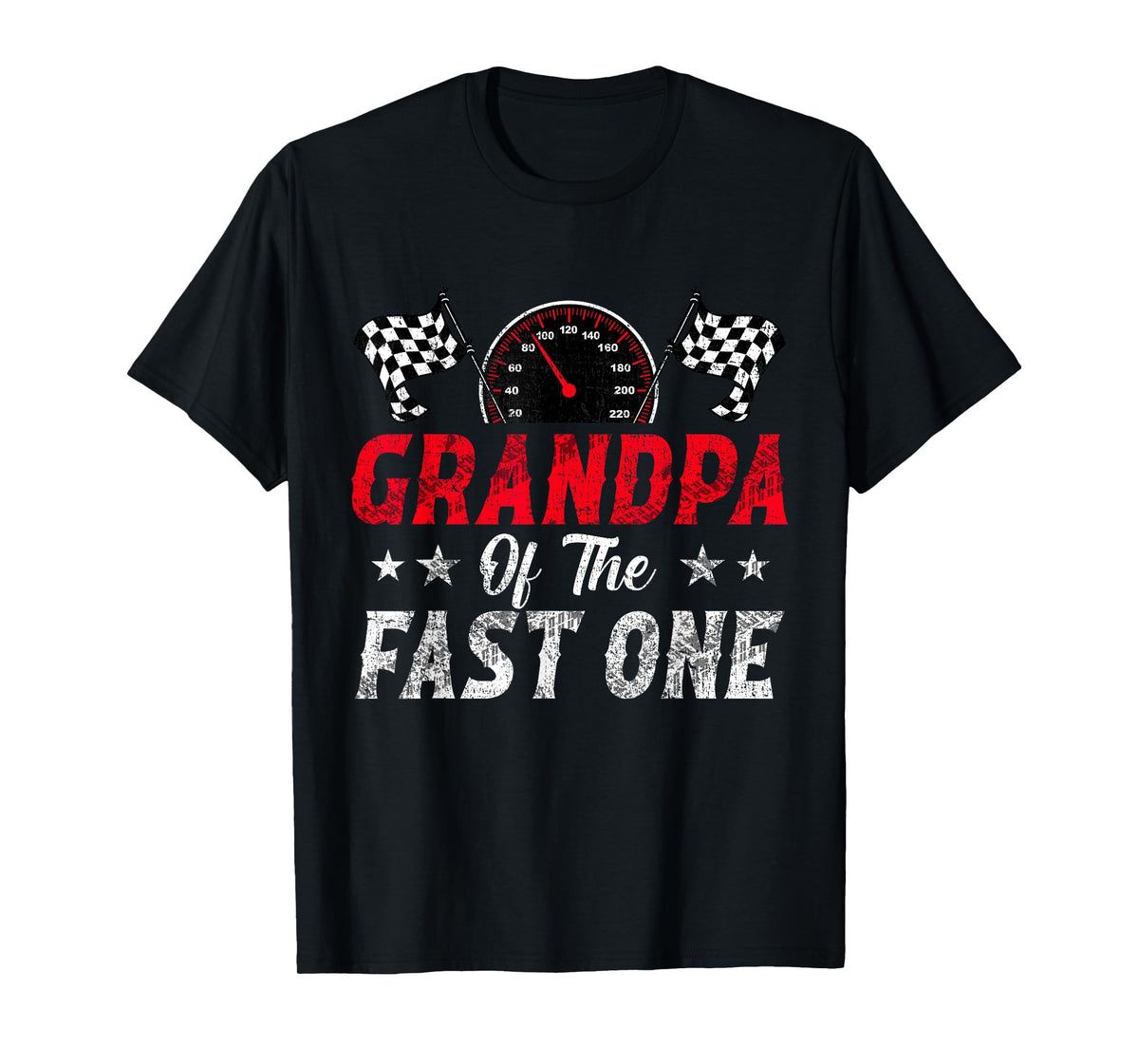 Grandpa Of The Fast One 1st Birthday Racing Car Family T-Shirt
