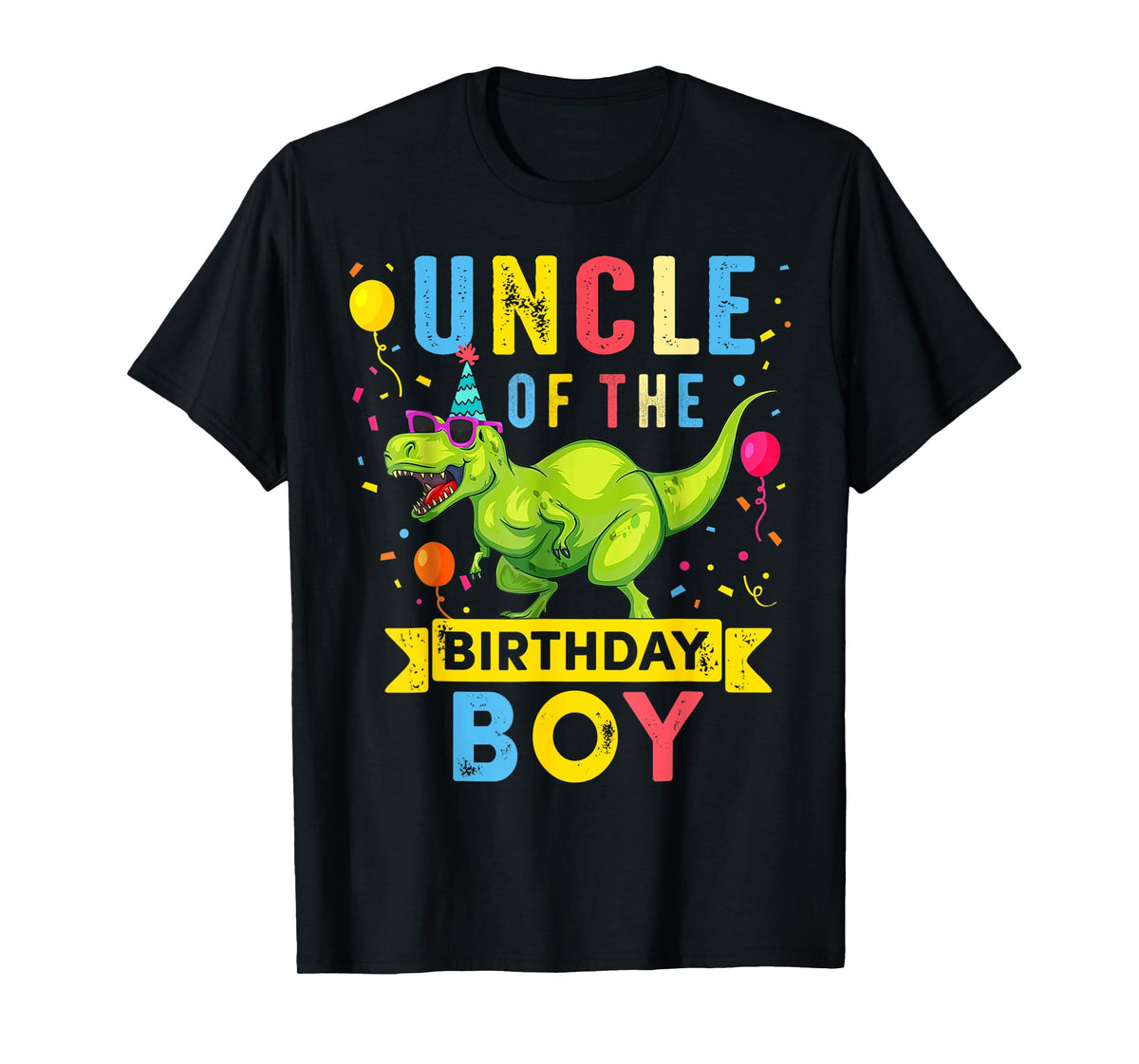 Uncle of the Birthday Boy T-Rex Dinosaur Birthday Party T-Shirt