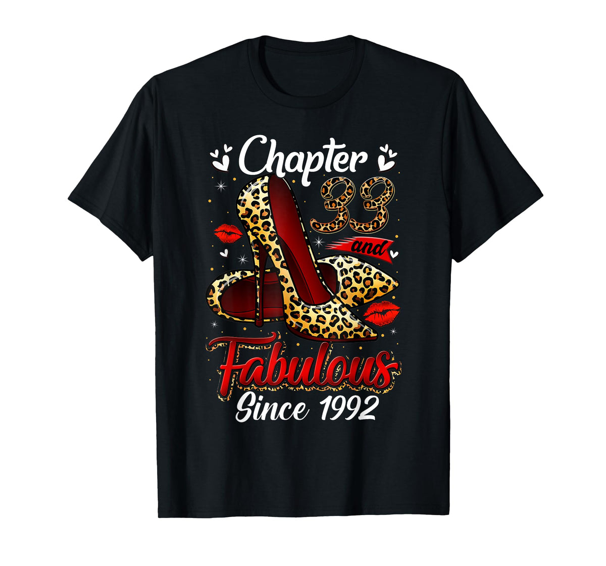 Chapter 33 Fabulous Since 1992 33rd Leopard Birthday Queen T-Shirt
