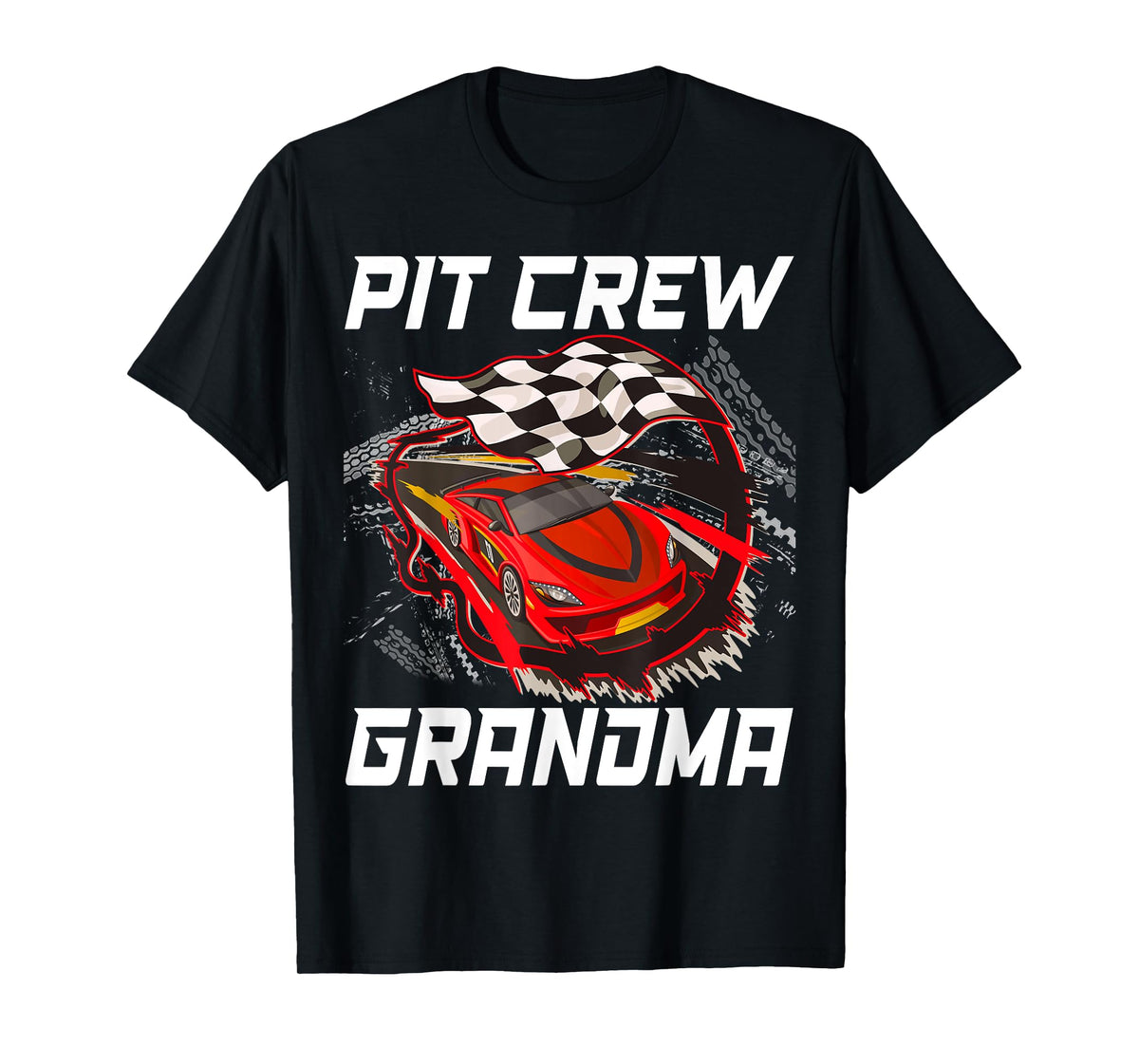 Pit Crew Grandma Race Car Birthday Racing Car Family T-Shirt