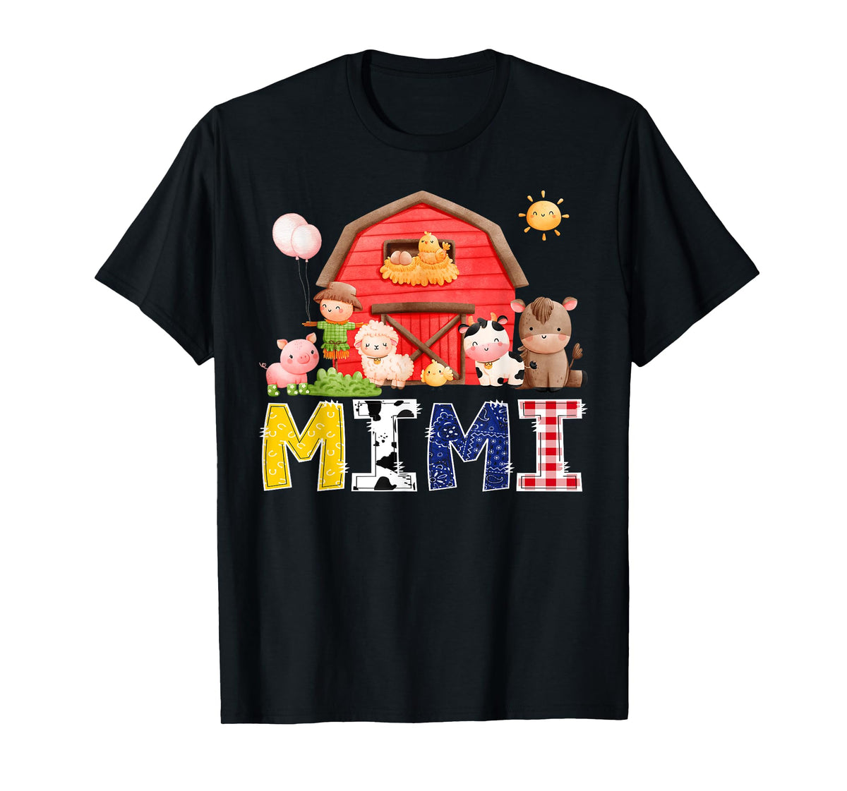 Mimi Red Farm Cow Birthday Boy Party Matching Family T-Shirt