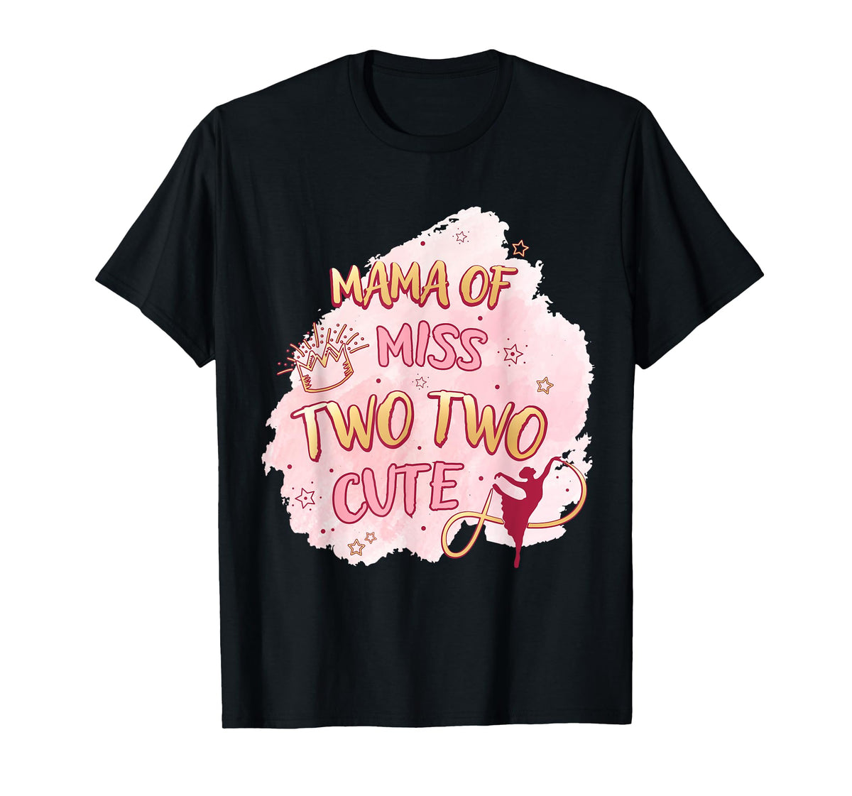Ballet Girl Second Birthday Mama Ms Two Cute Ballerina Party T-Shirt