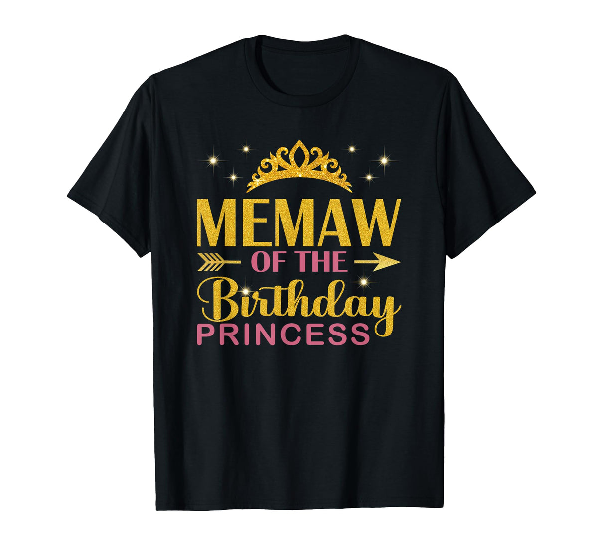 Memaw Of The Birthday Princess Birthday Girl Kid Family T-Shirt
