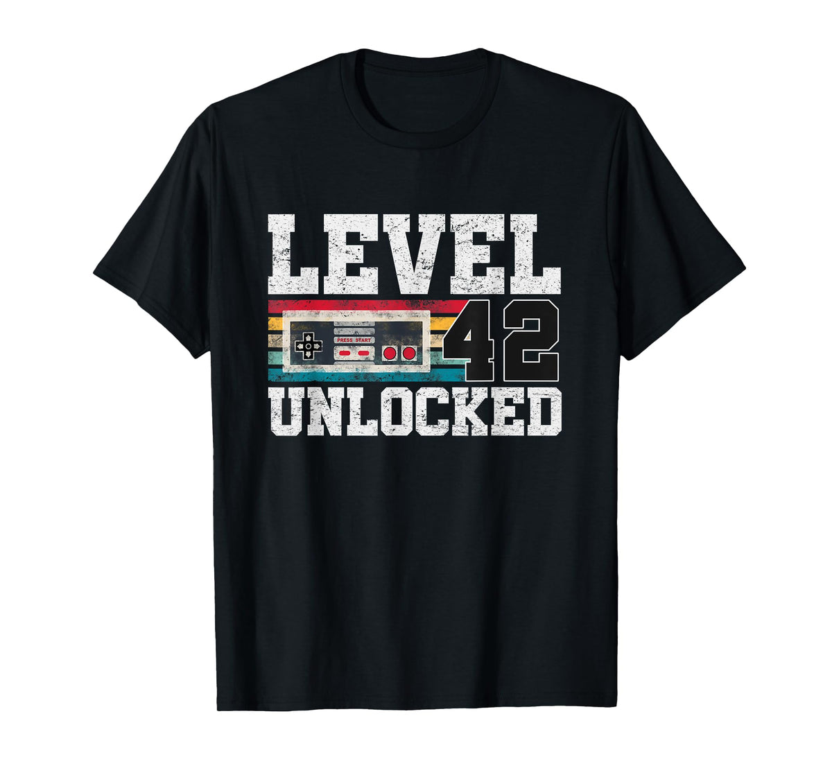 Level 42 Unlocked 42 Year Old Gift Video Gamer 42nd Birthday T-Shirt