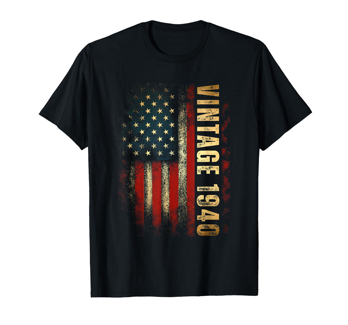 Vintage 1940 American Flag 85th Birthday 85 Years Old Men T-Shirt