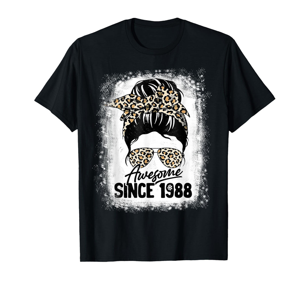 34 Years Old Awesome Since 1988 Leopard 34th Birthday T-Shirt