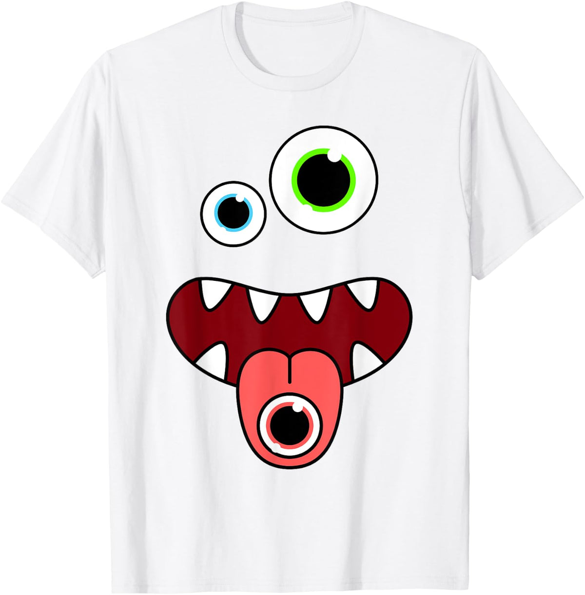 Funny Silly Monster Face Easy Birthday Halloween Costume T-Shirt
