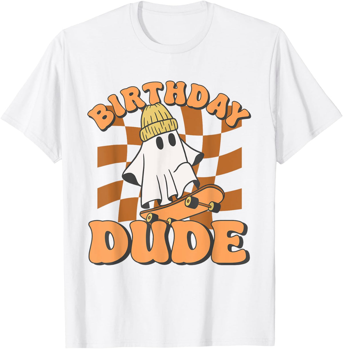 Halloween Ghost October Birthday For Boys Birthday Dude T-Shirt