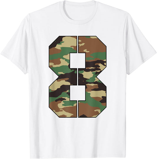 Military Theme 8th Birthday Kids 8 Year Old Boy Army T-Shirt
