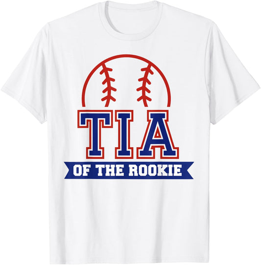 Tia of Rookie 1st Birthday Baseball Theme Matching Party T-Shirt