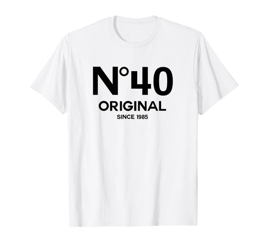 No 40 Original 40th Birthday Born in 1985 Fiftieth Retro T-Shirt