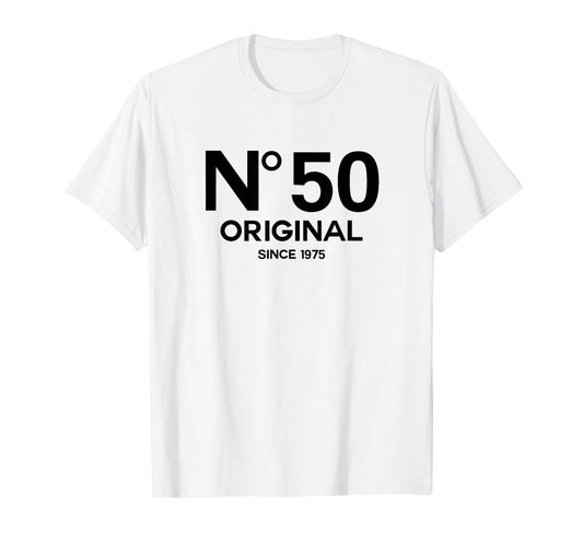 No 50 Original 50th Birthday Born in 1975 Fiftieth Retro T-Shirt