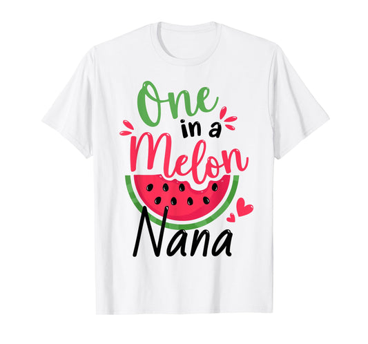 One in a Melon Nana 1st Birthday Party Family Matching T-Shirt