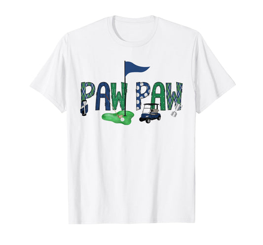 Paw Paw Of The Birthday Boy Hole in One Golf Sport Matching T-Shirt
