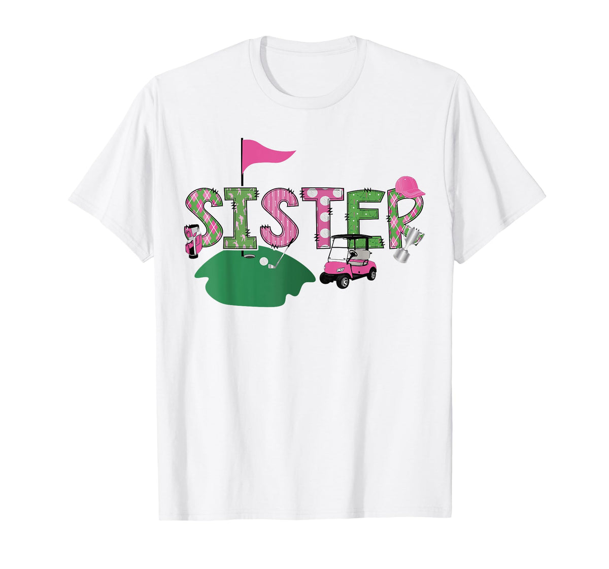 Golf Sister Hole In One Golf 1St Birthday Party T-Shirt