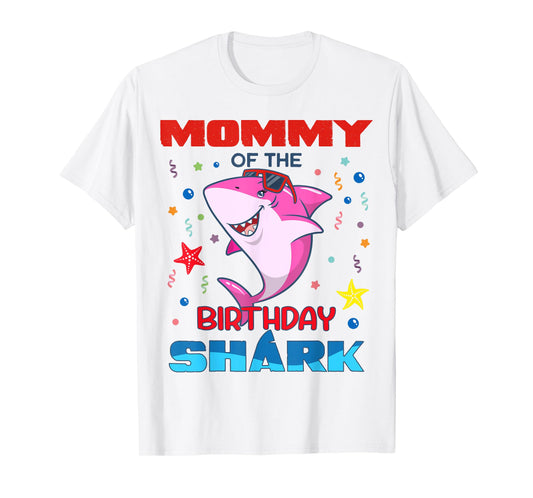 Mommy Of The Birthday Shark Kids Party Family Matching T-Shirt