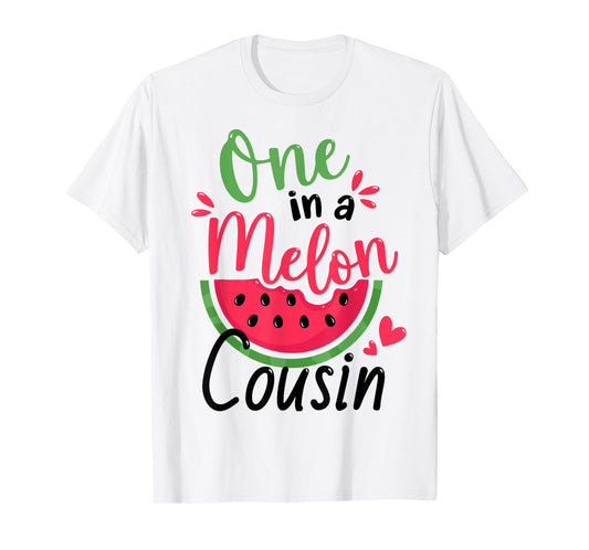 One in a Melon Cousin 1st Birthday Party Family Matching T-Shirt